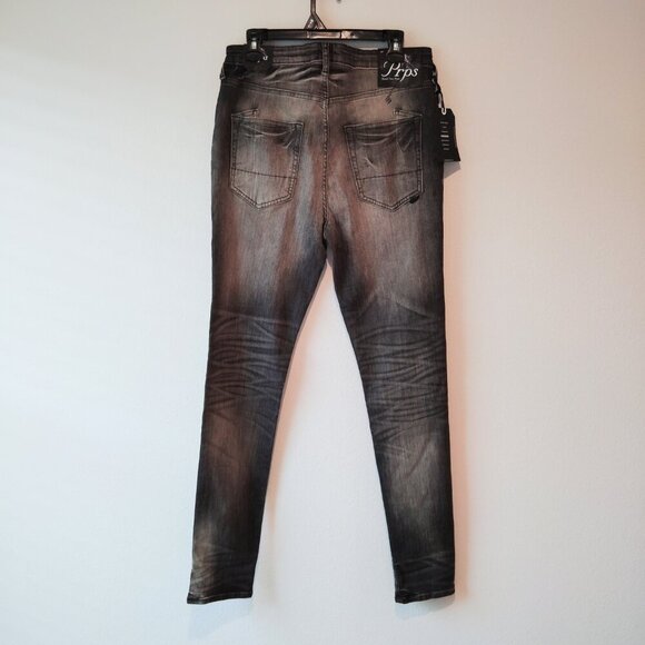 PRPS Distressed Black and Gray Jeans - Picture 4 of 5
